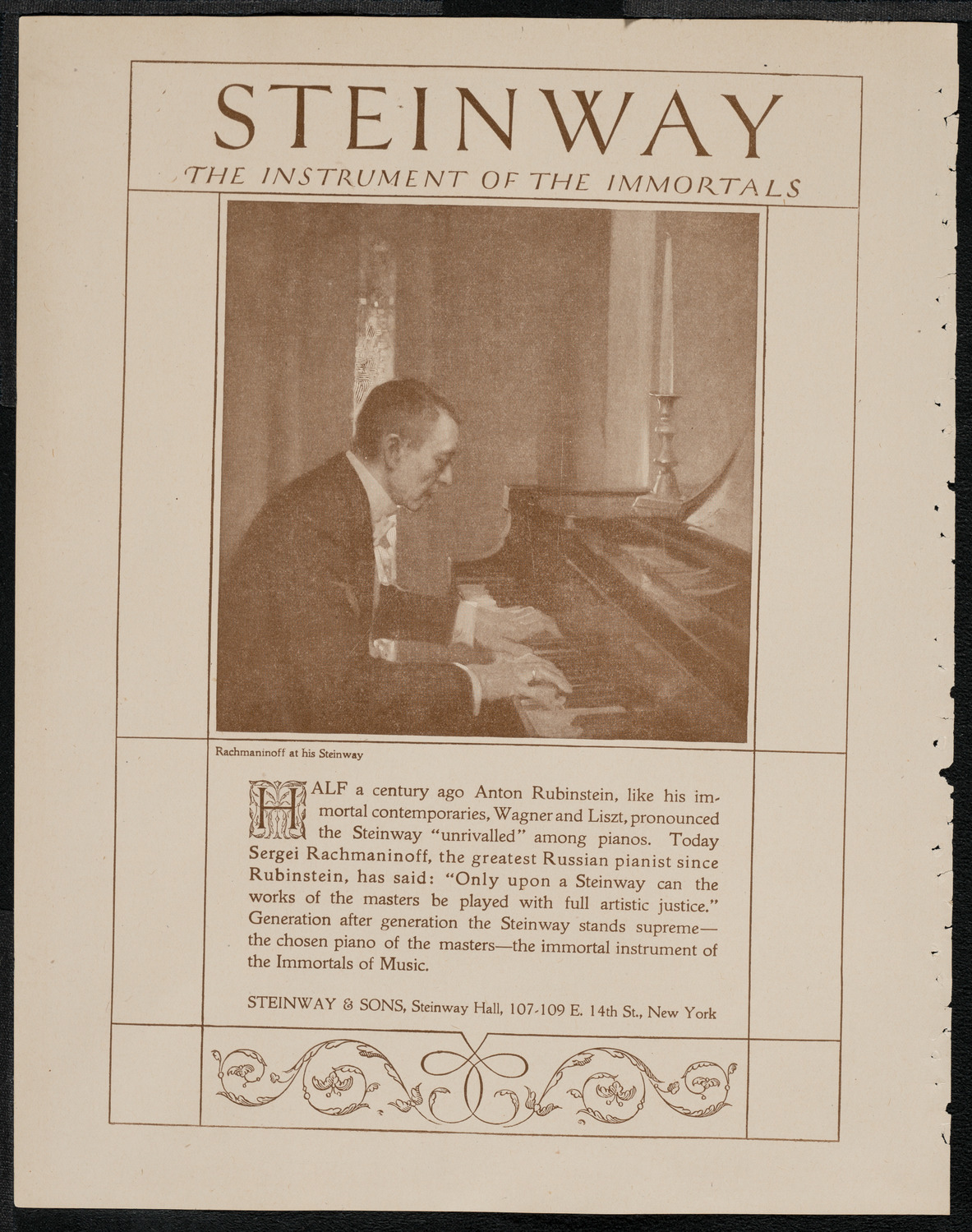 National Symphony Orchestra, March 15, 1921, program page 4