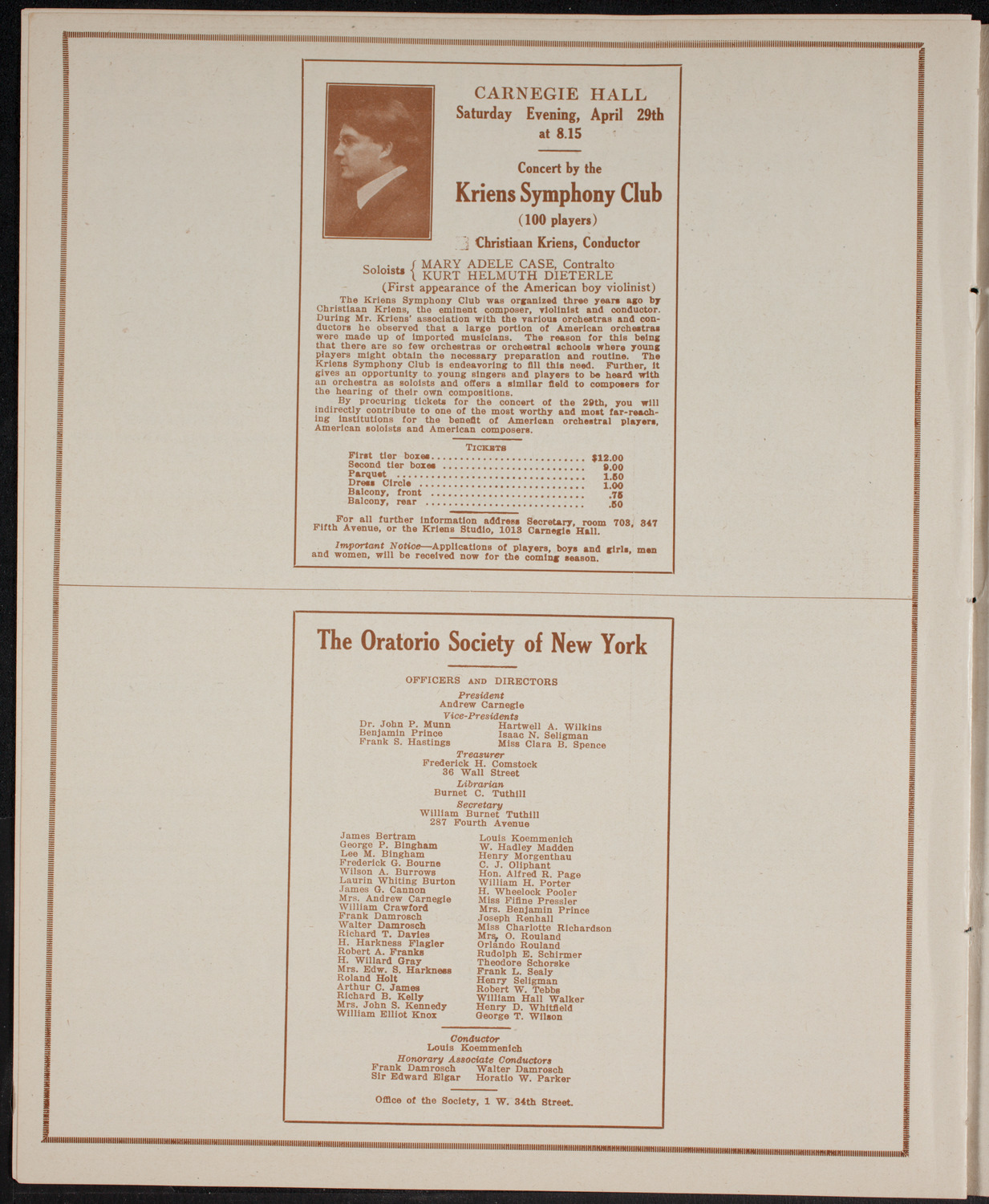 The Civic Forum: Shakespeare Anniversary Commemoration, April 25, 1916, program page 10