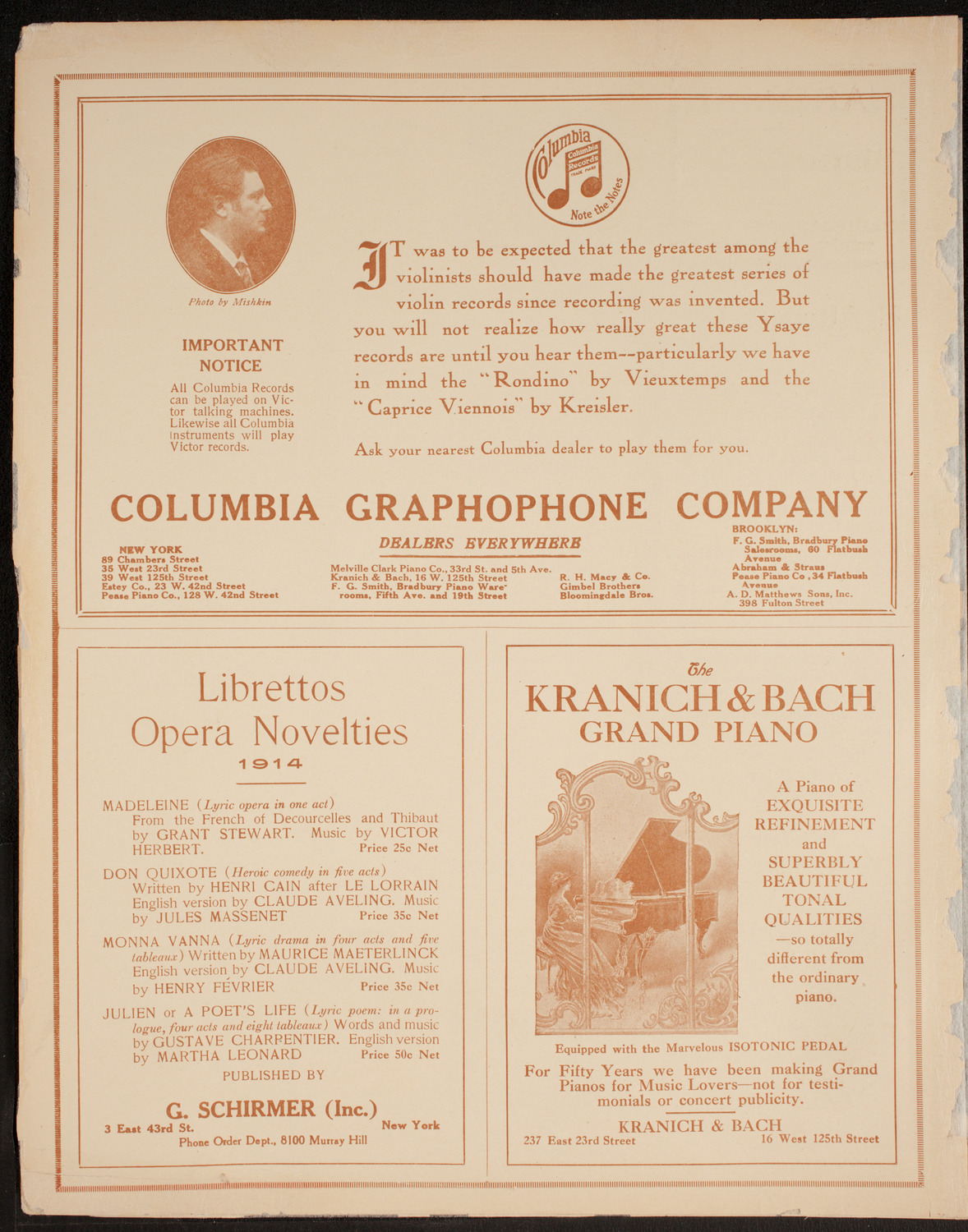 Concert of Negro Music, March 11, 1914, program page 6