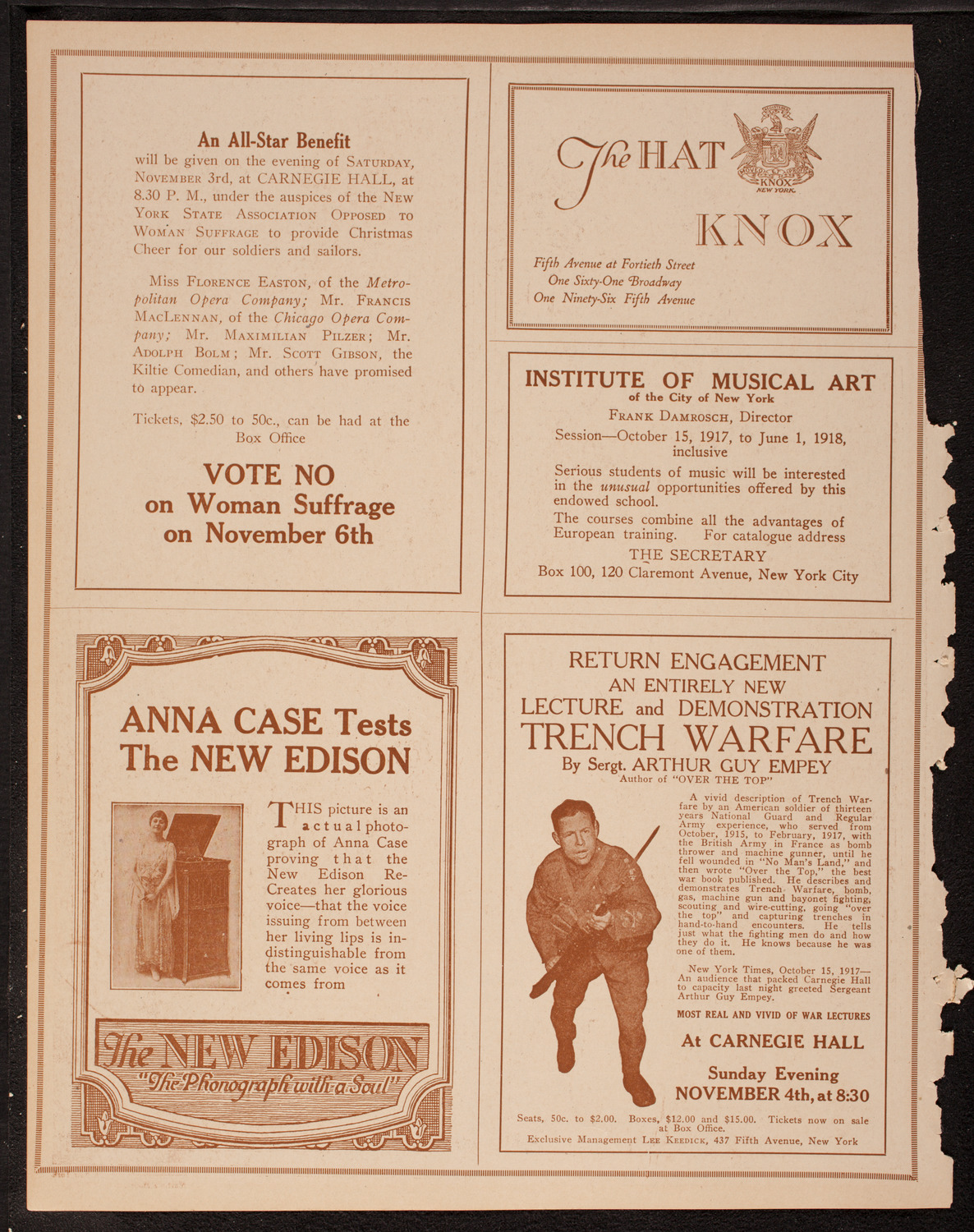 George Dostal, Tenor, October 28, 1917, program page 2