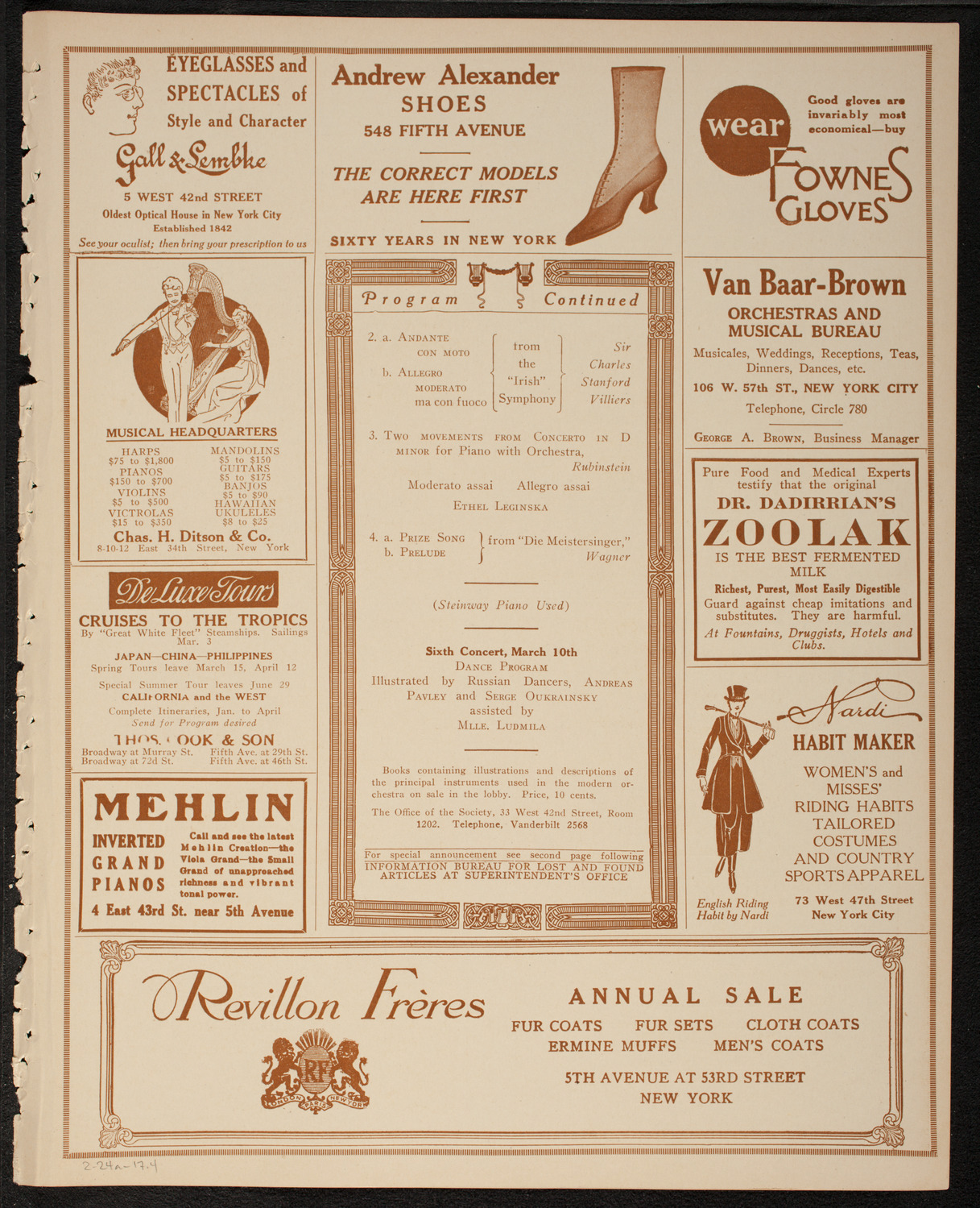 Symphony Concert for Young People, February 24, 1917, program page 7