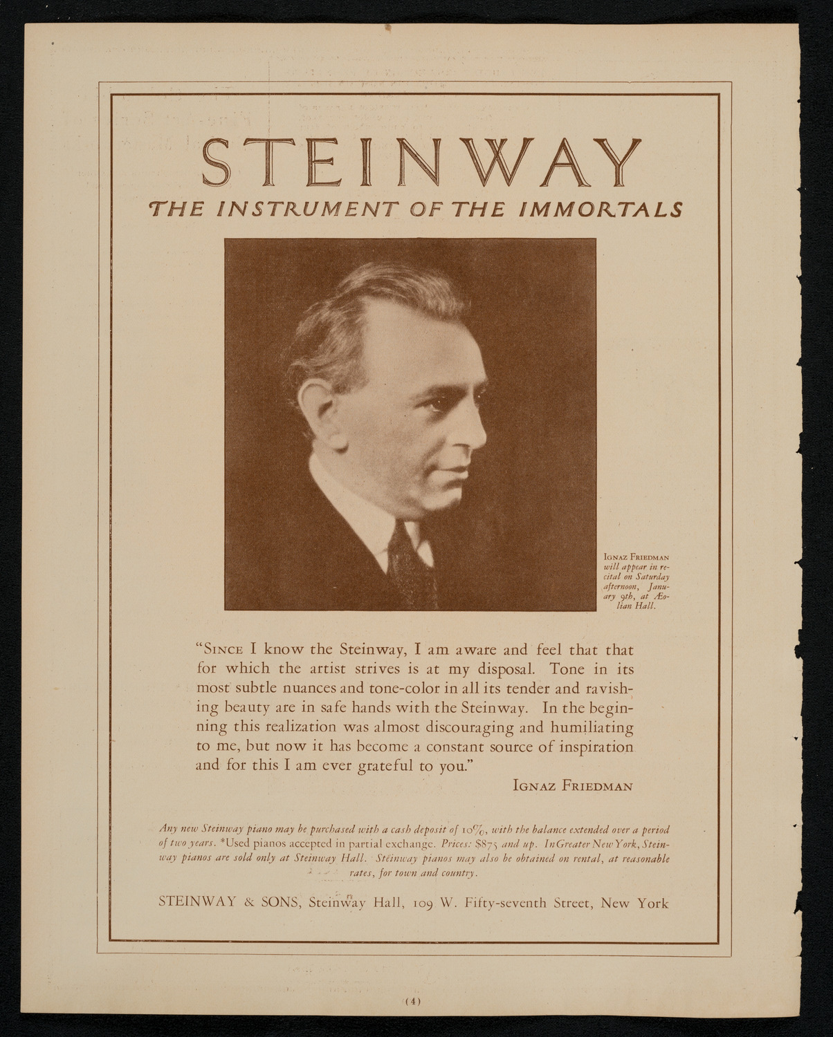 Schola Cantorum of New York, December 23, 1925, program page 4
