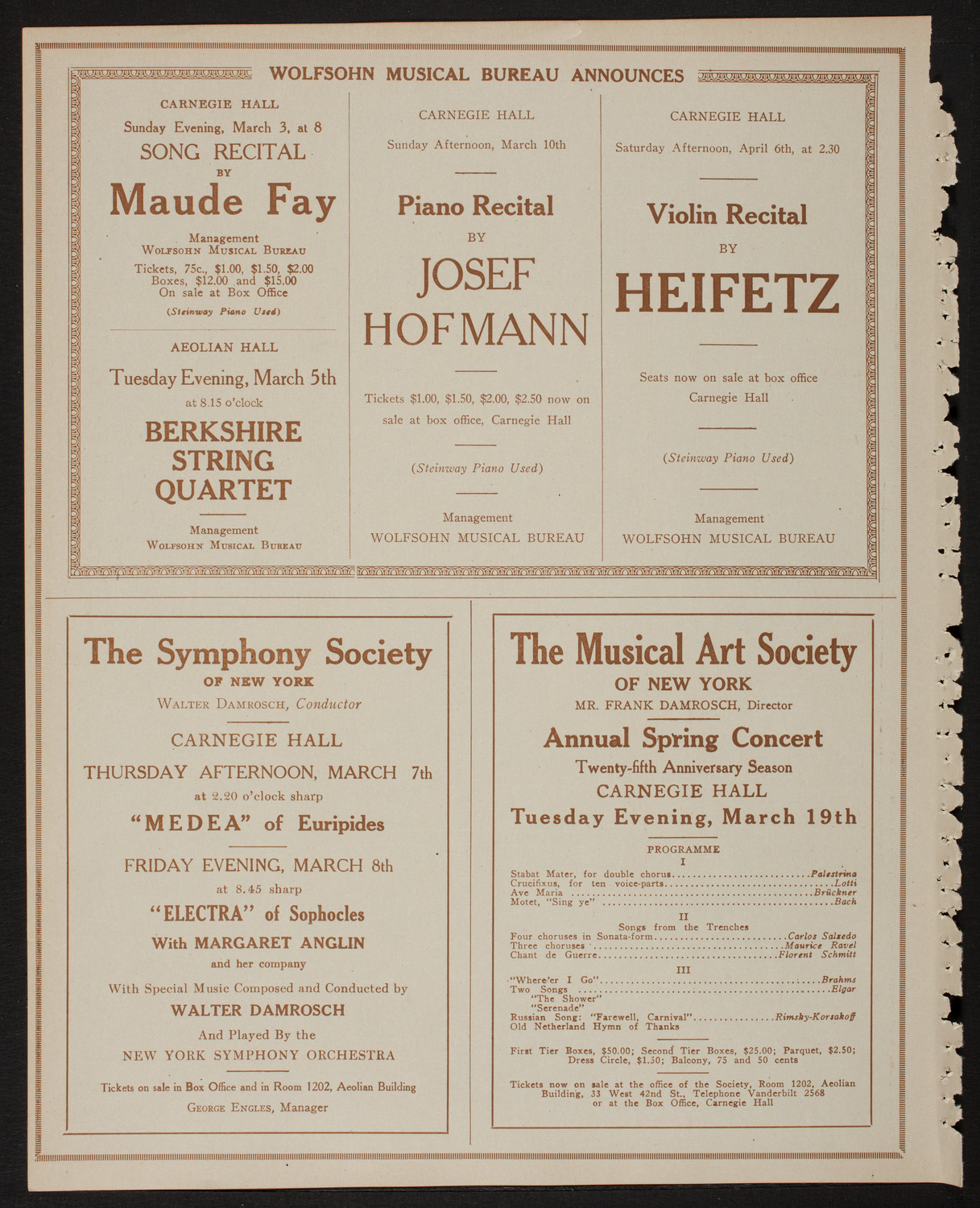 New York Philharmonic, March 1, 1918, program page 8