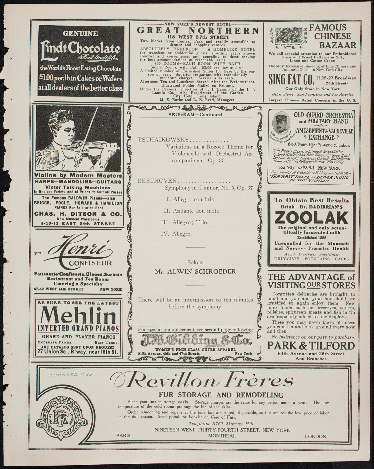 Boston Symphony Orchestra, March 25, 1911, program page 7