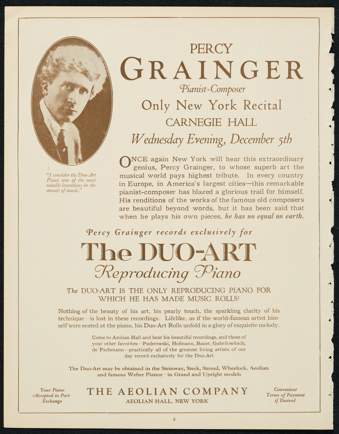 Philadelphia Orchestra, November 20, 1923, program page 2