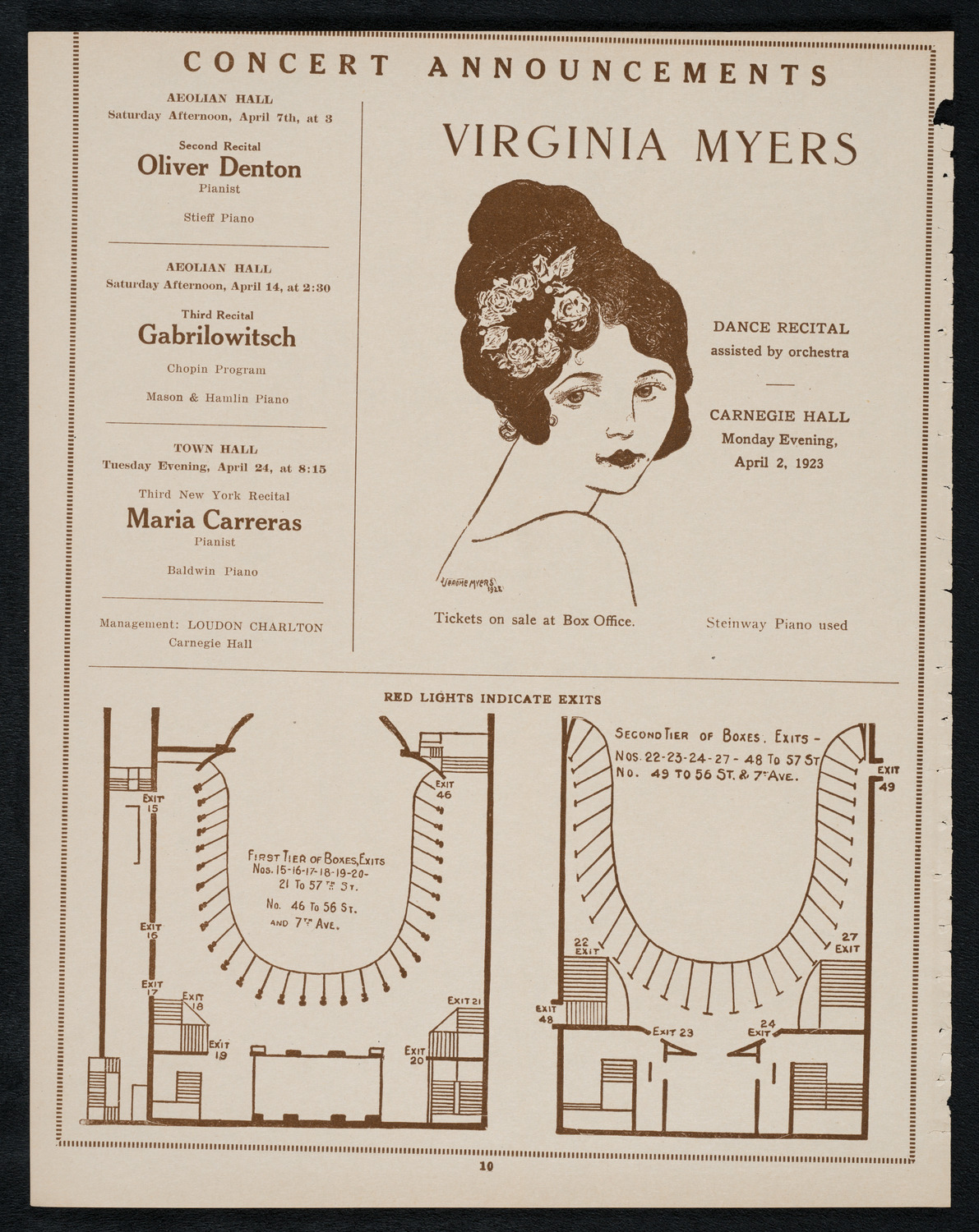New York Philharmonic, March 28, 1923, program page 10