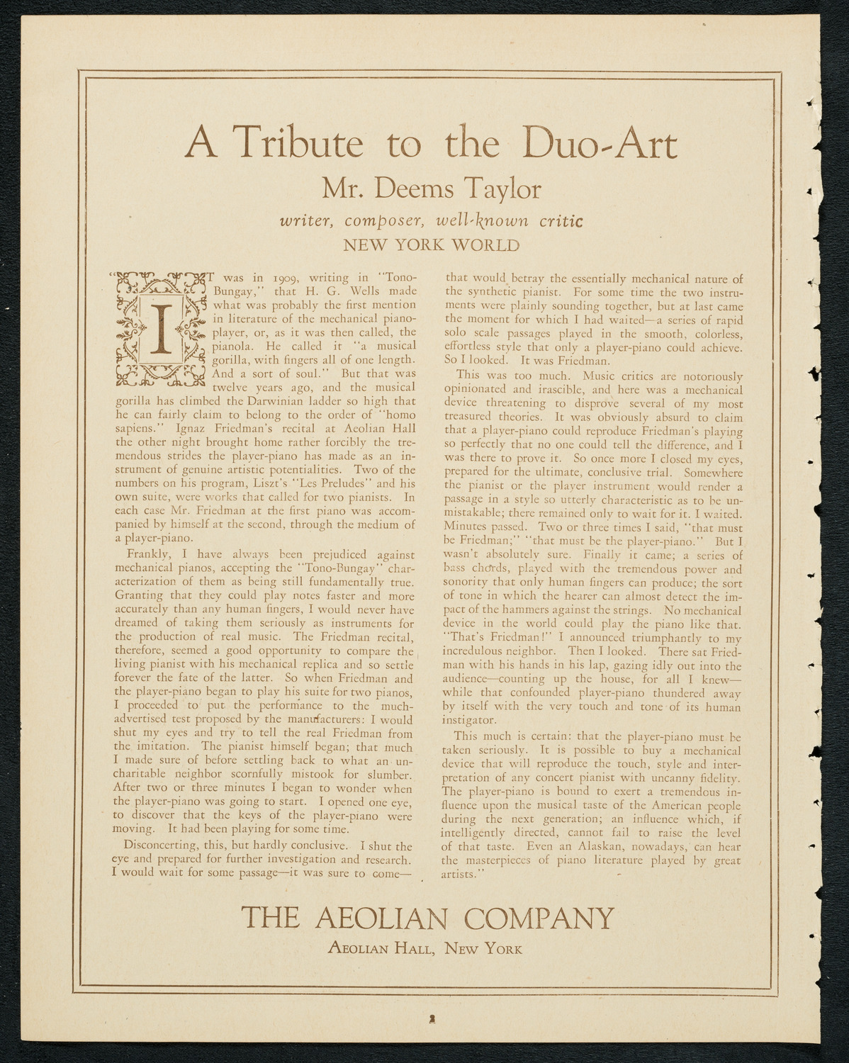 Sophie Braslau, Contralto, October 28, 1923, program page 2