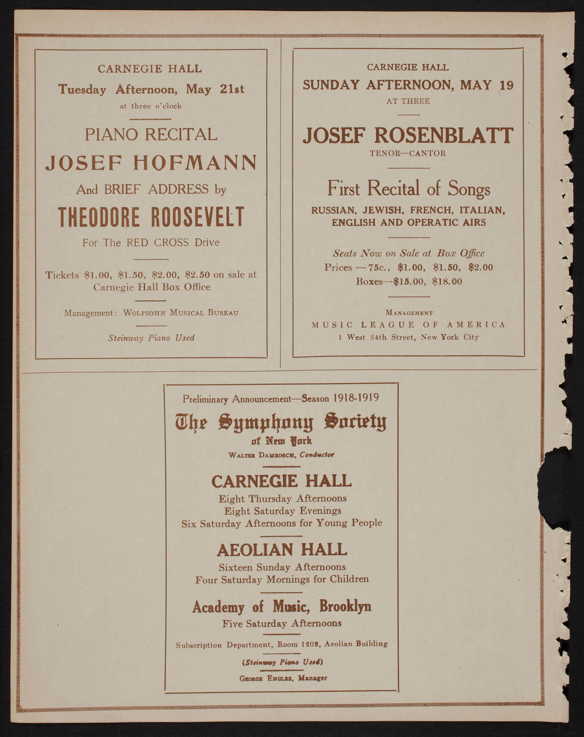 Meeting: The Humanitarian Cult, May 4, 1918, program page 8