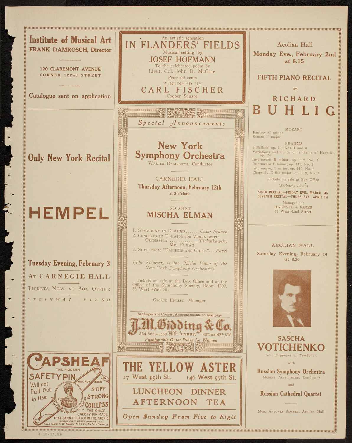 Mecca Temple Ceremonial Session, January 30, 1920, program page 9