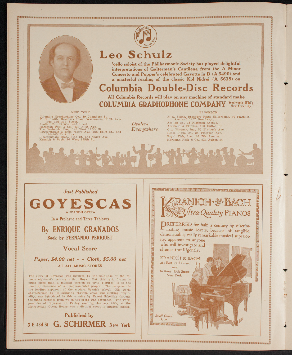 New York Philharmonic, February 4, 1916, program page 6