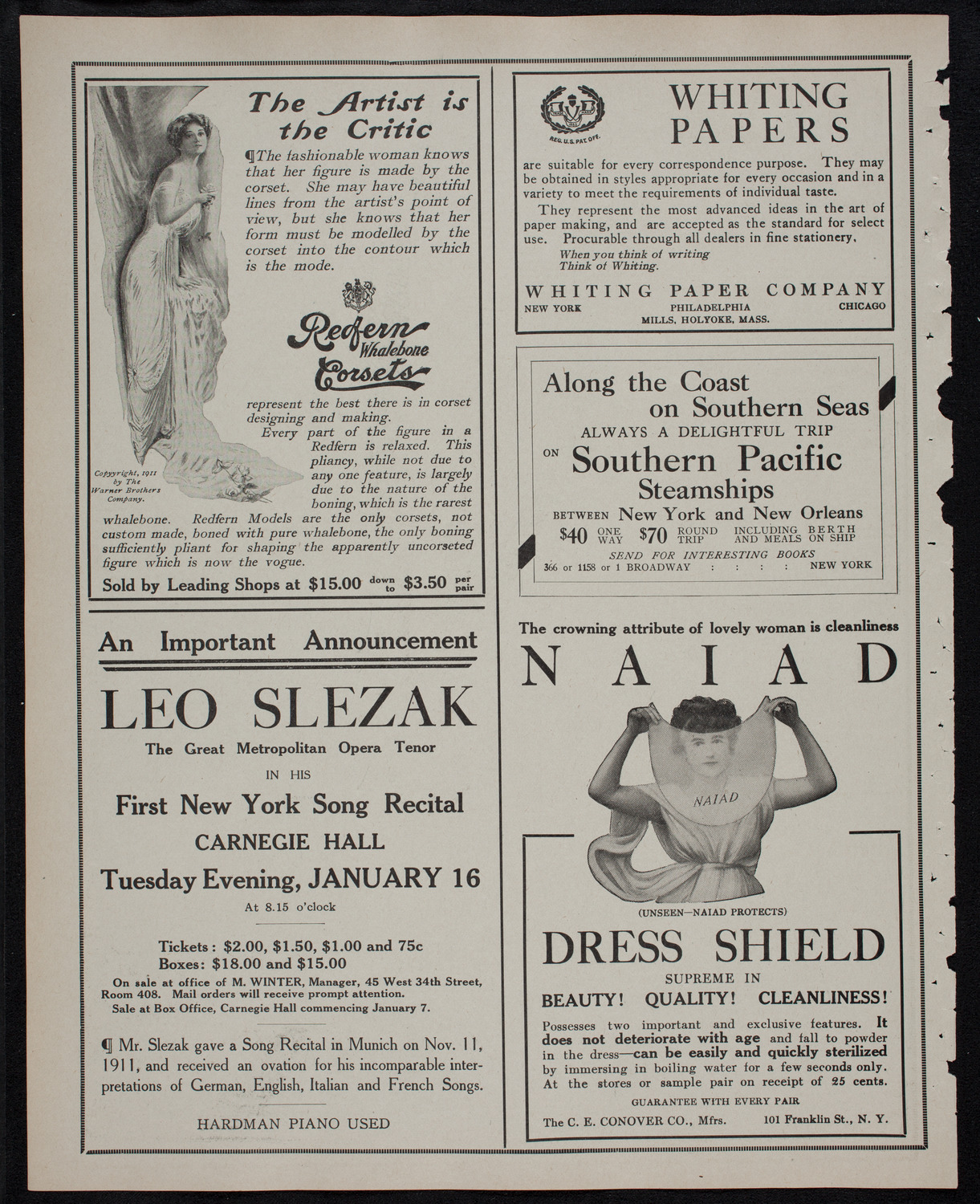 New York Philharmonic, December 22, 1911, program page 2