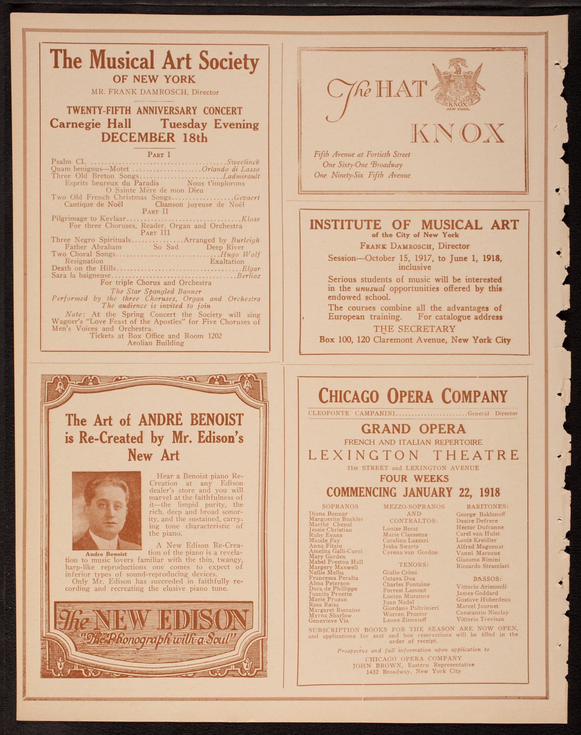 New York Philharmonic, December 2, 1917, program page 2