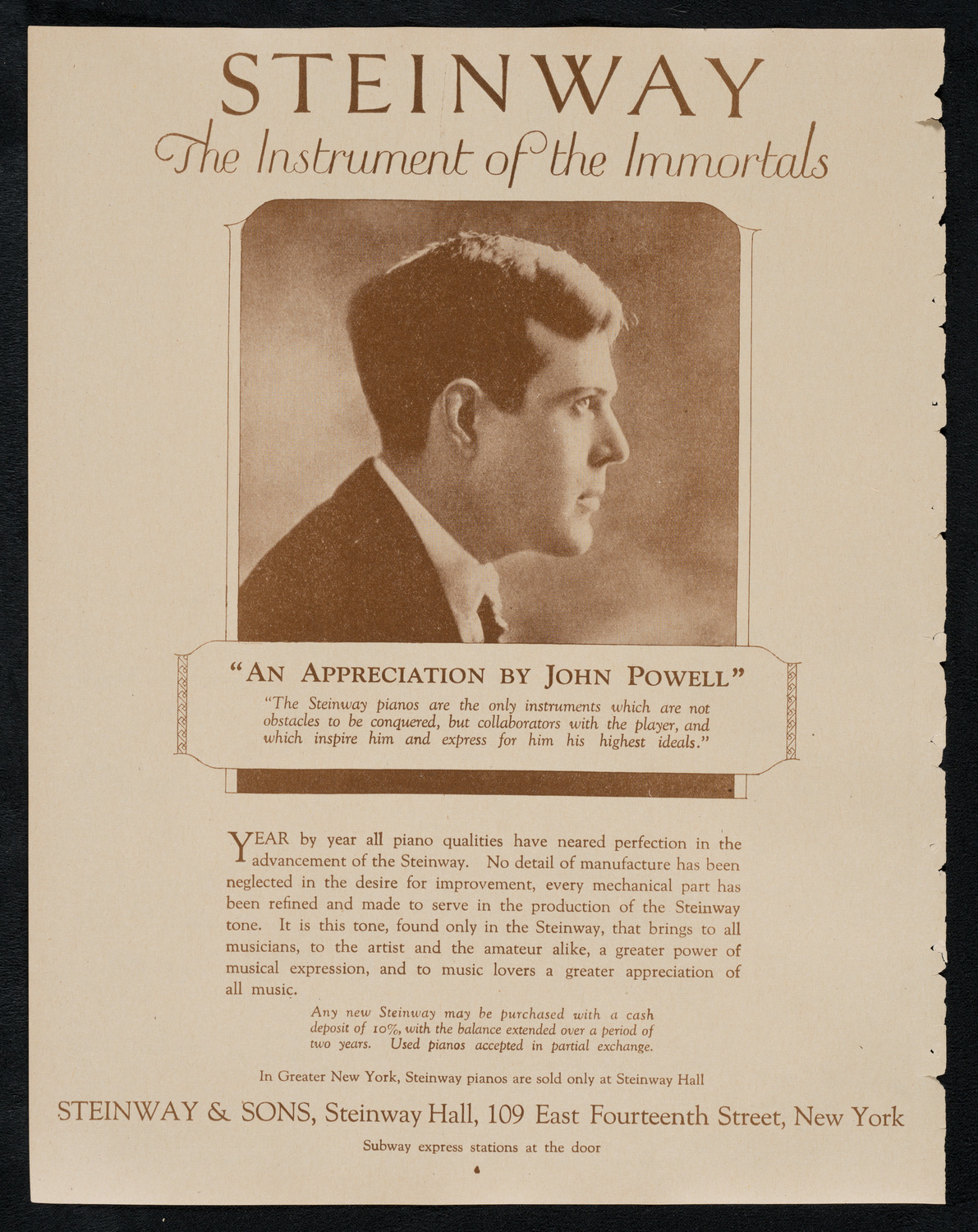 Jacques Malkin, Violin, April 9, 1923, program page 4