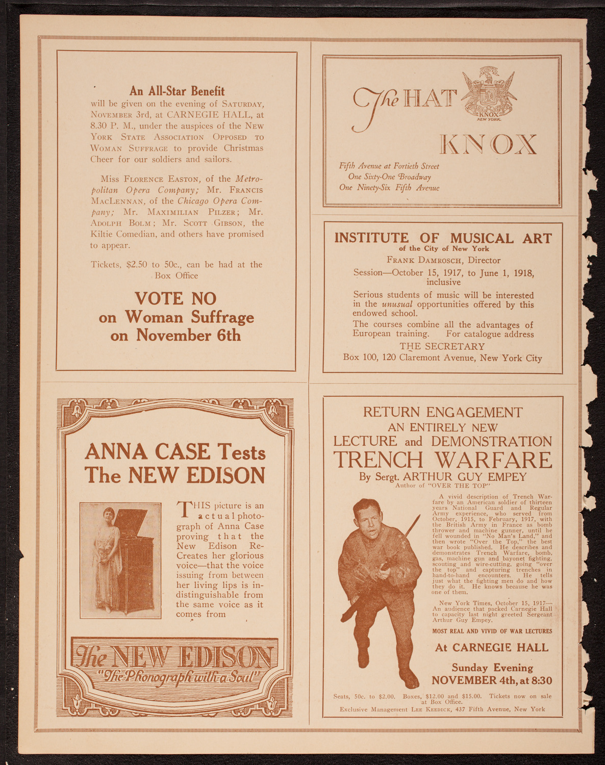 New York Philharmonic, October 26, 1917, program page 2