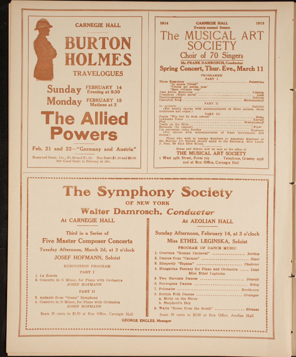 Russian Symphony Society of New York, February 13, 1915, program page 8