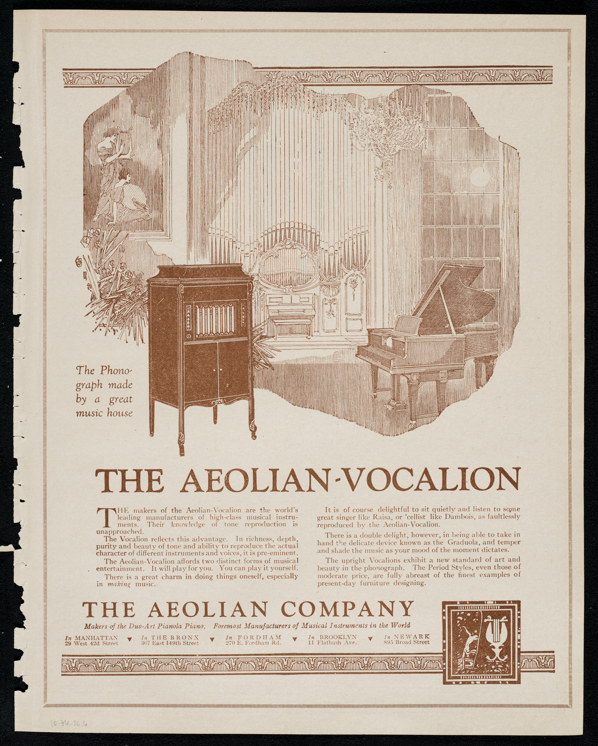 National Symphony Orchestra, October 31, 1920, program page 11