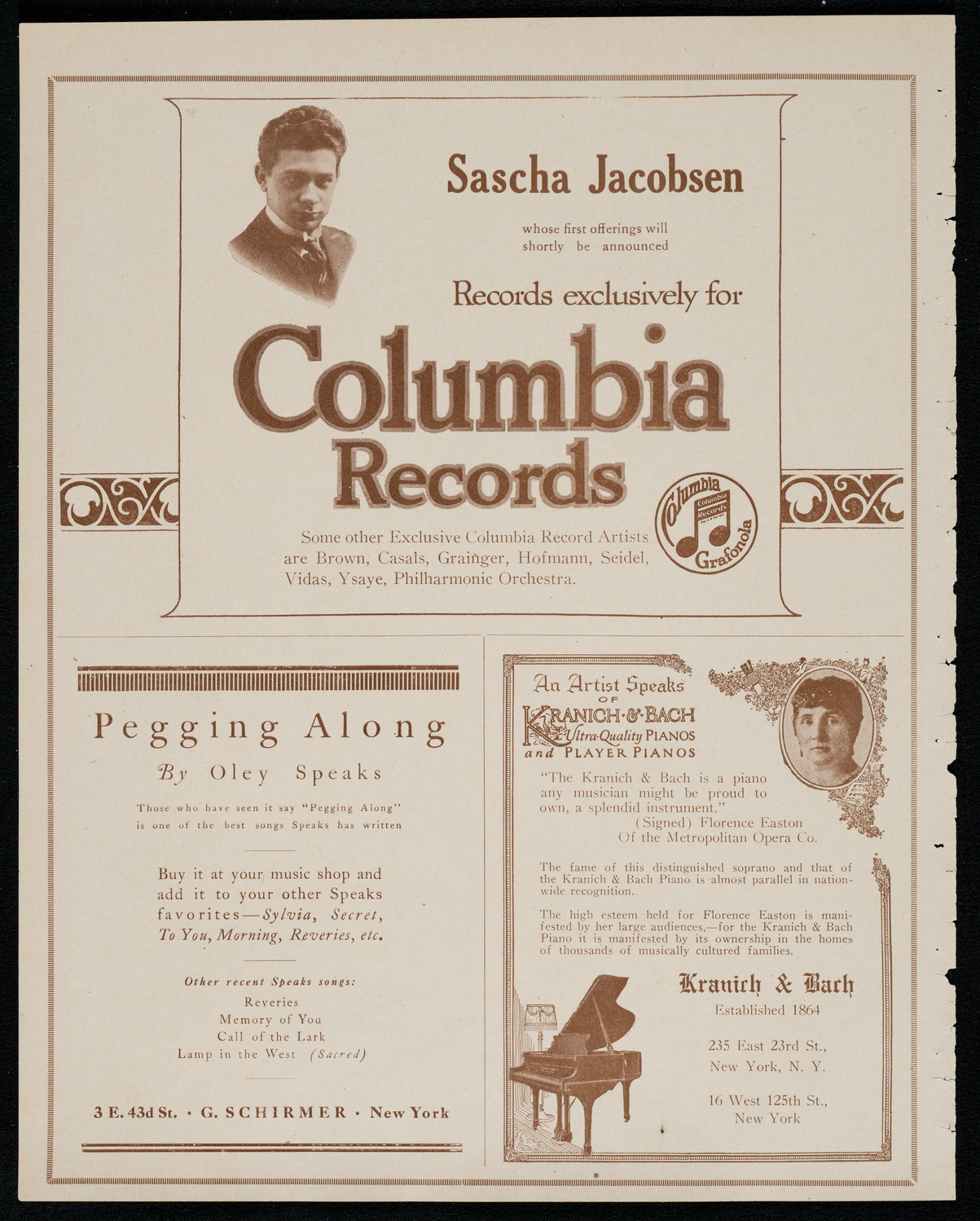 Philadelphia Orchestra, November 9, 1920, program page 6