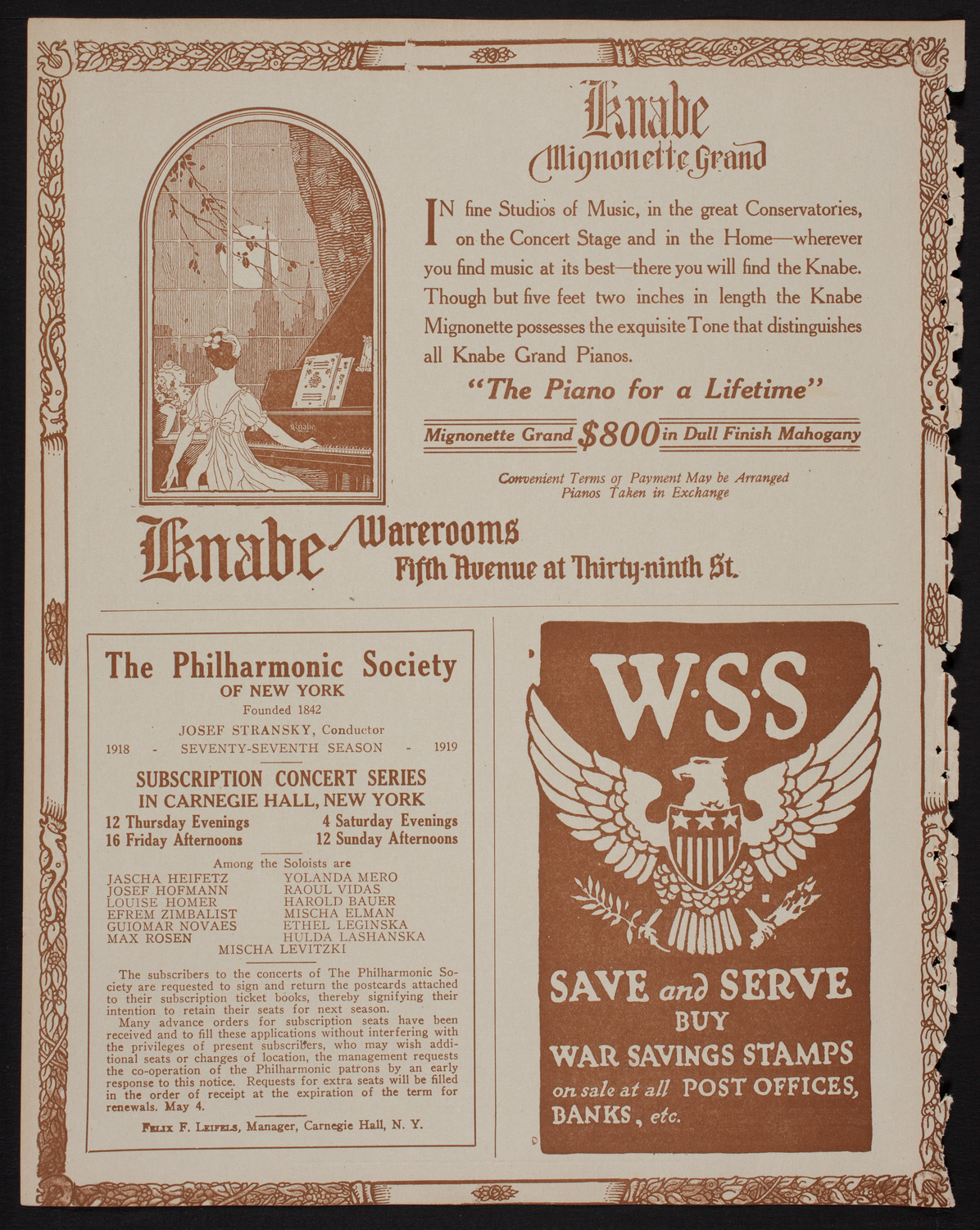 Italian Division of International Music Festival Chorus, April 17, 1918, program page 12