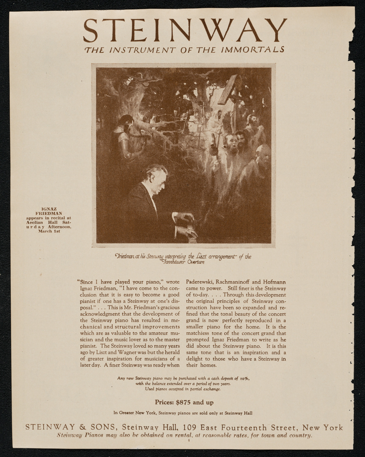 New York Symphony Orchestra, February 28, 1924, program page 4
