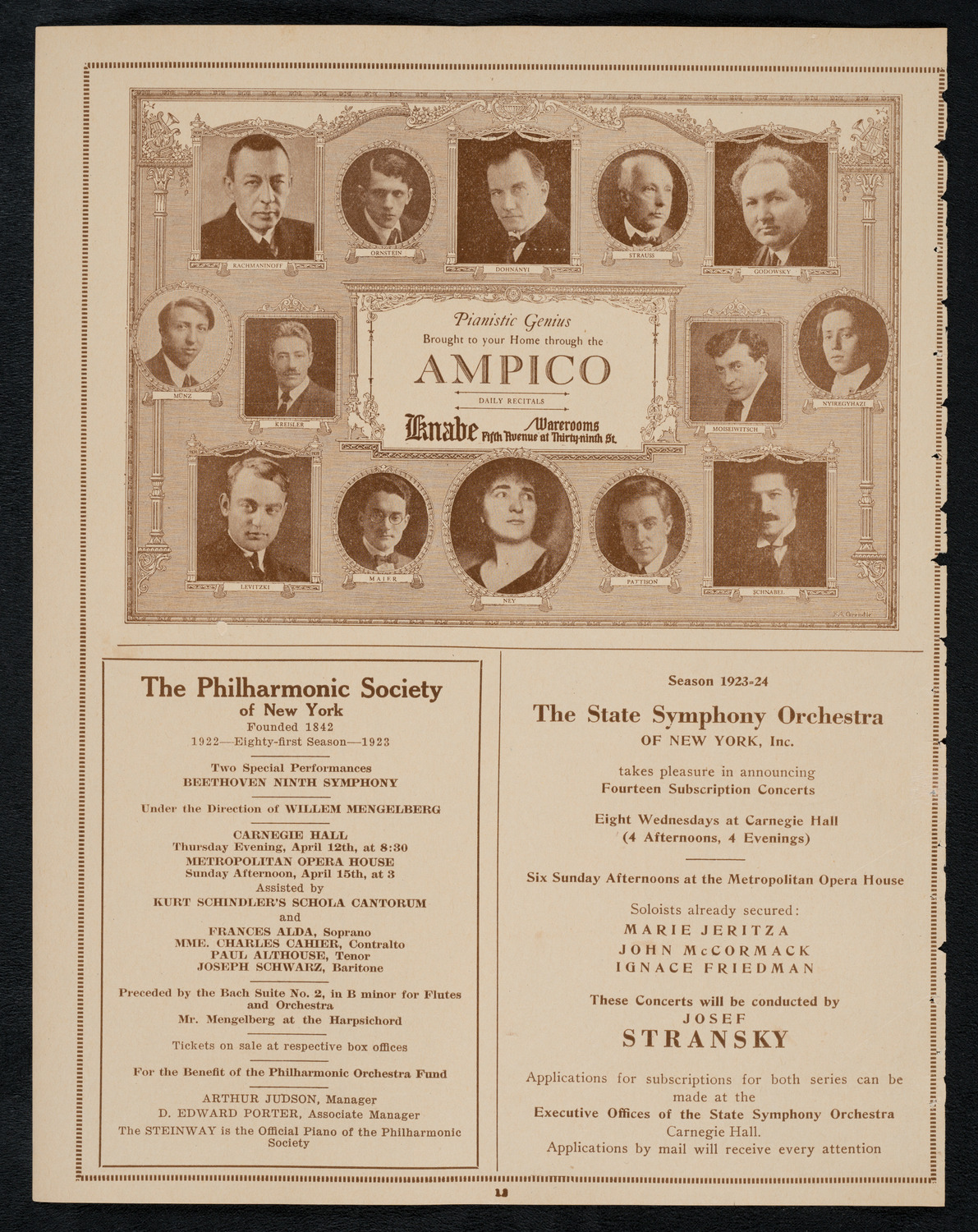 New York Banks' Glee Club, April 10, 1923, program page 12