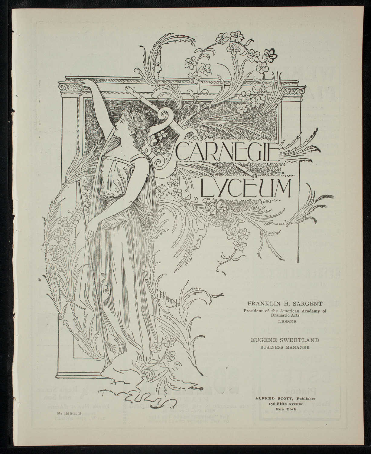 De Witt Clinton Dramatic Society, May 14, 1903, program page 1