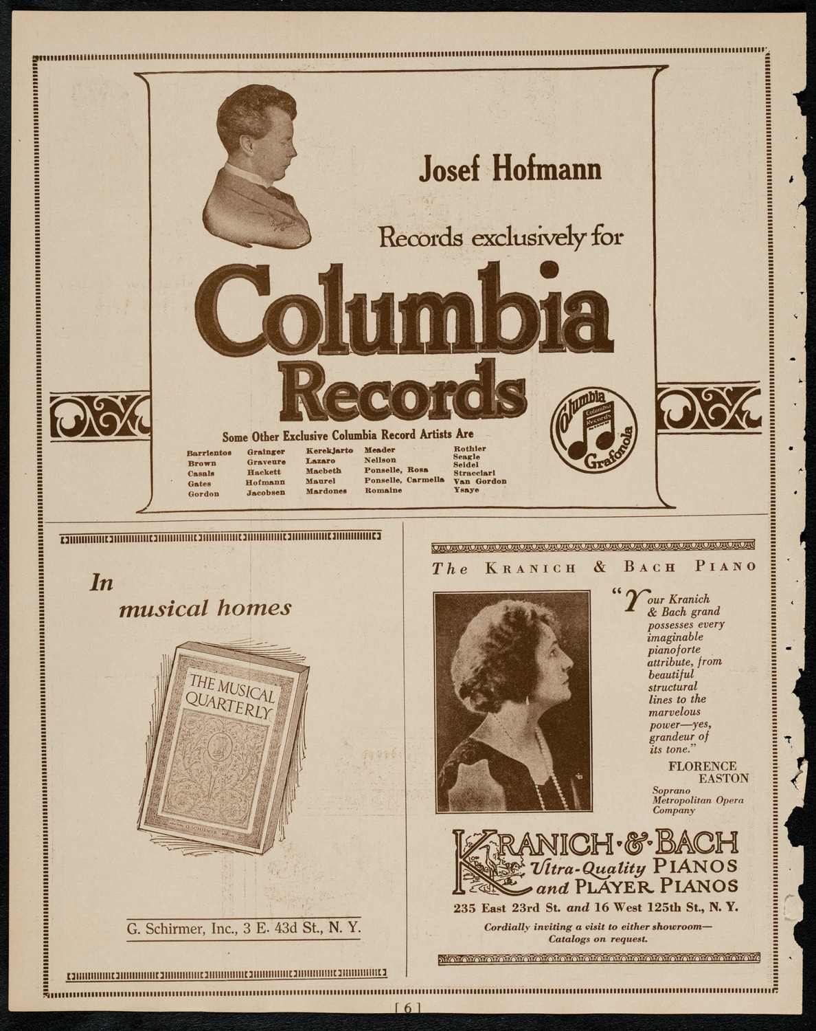 New York Symphony Orchestra, March 23, 1922, program page 6