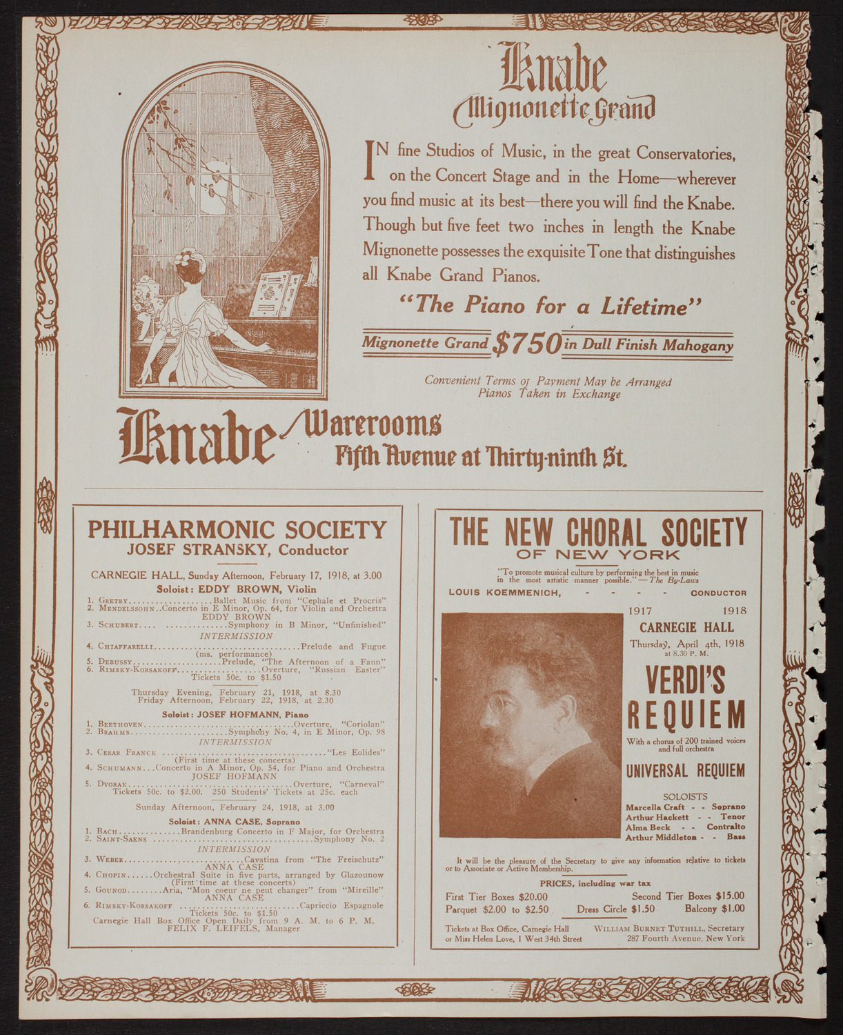 Paulist Choristers, February 11, 1918, program page 12