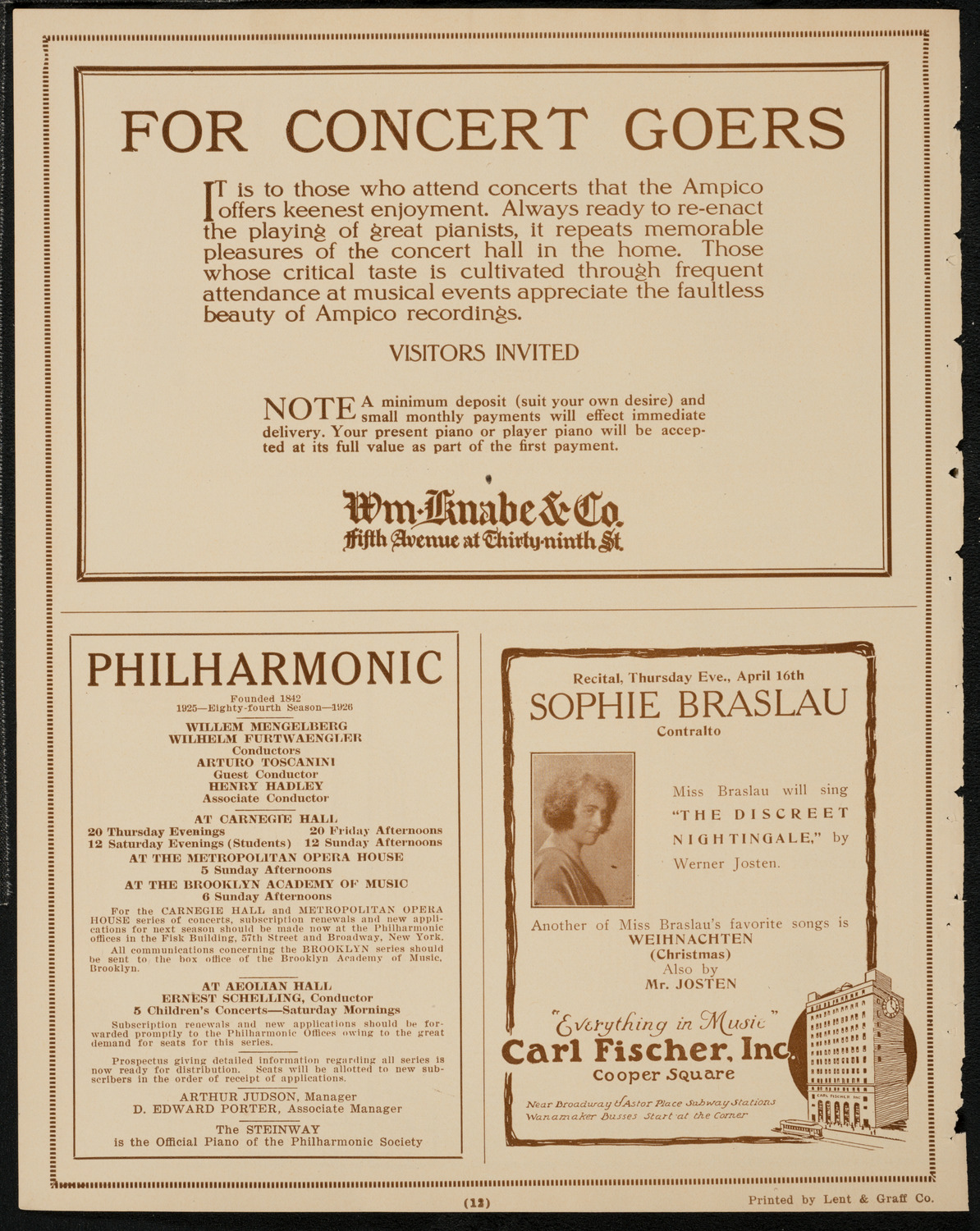 Harvard Glee Club, April 18, 1925, program page 12