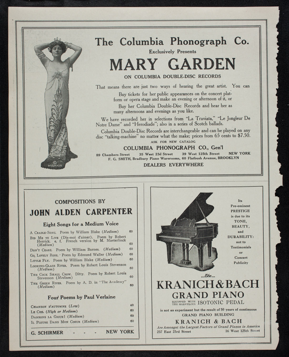 New York Philharmonic, December 1, 1912, program page 6