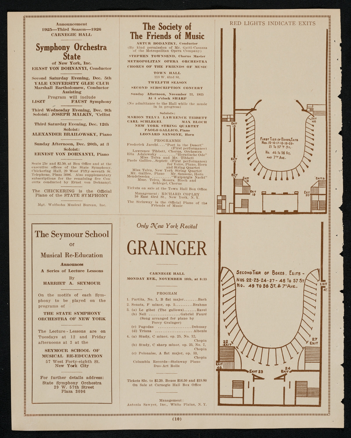 State Symphony Orchestra of New York, November 10, 1925, program page 10