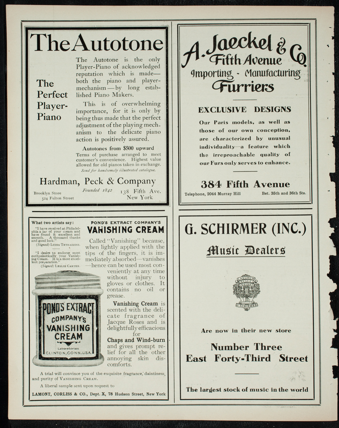 Great Imperial Russian Court Balalaika Orchestra, December 3, 1910, program page 8
