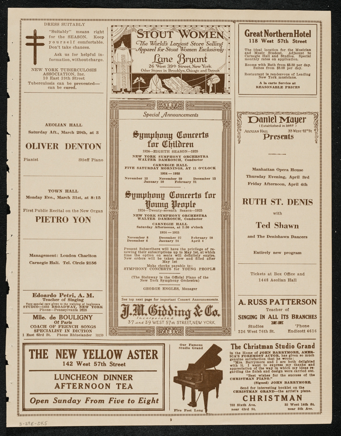 Verdi's "Ernani", March 29, 1924, program page 9