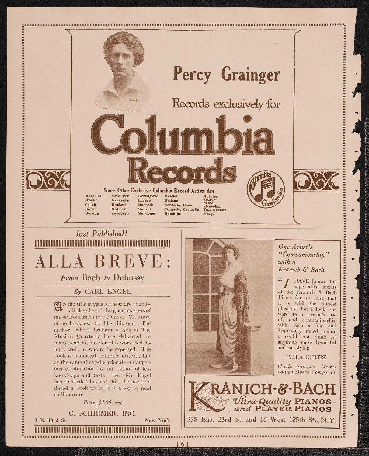 Joseph Shlisky, Josef Winogradoff, Maximilian Rose, and the Synagogual Choral Alliance, December 24, 1921, program page 6