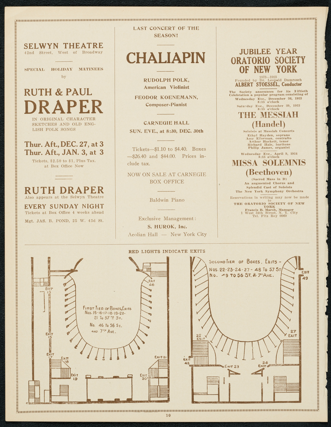 Carl Schaiovitz and Salo H. Goldstone, December 25, 1923, program page 10