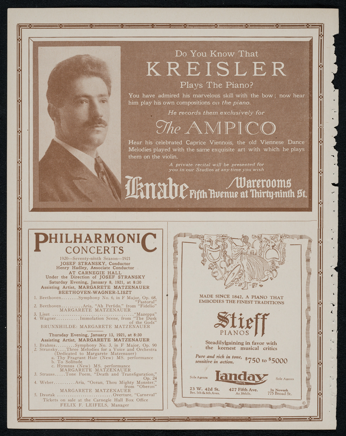 National Symphony Orchestra, January 2, 1921, program page 12