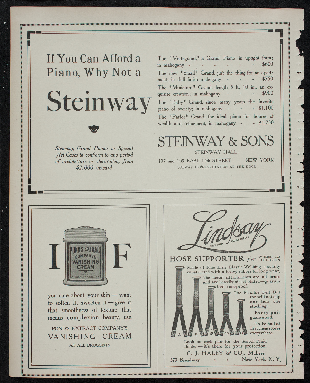 New York Philharmonic, December 29, 1912, program page 4