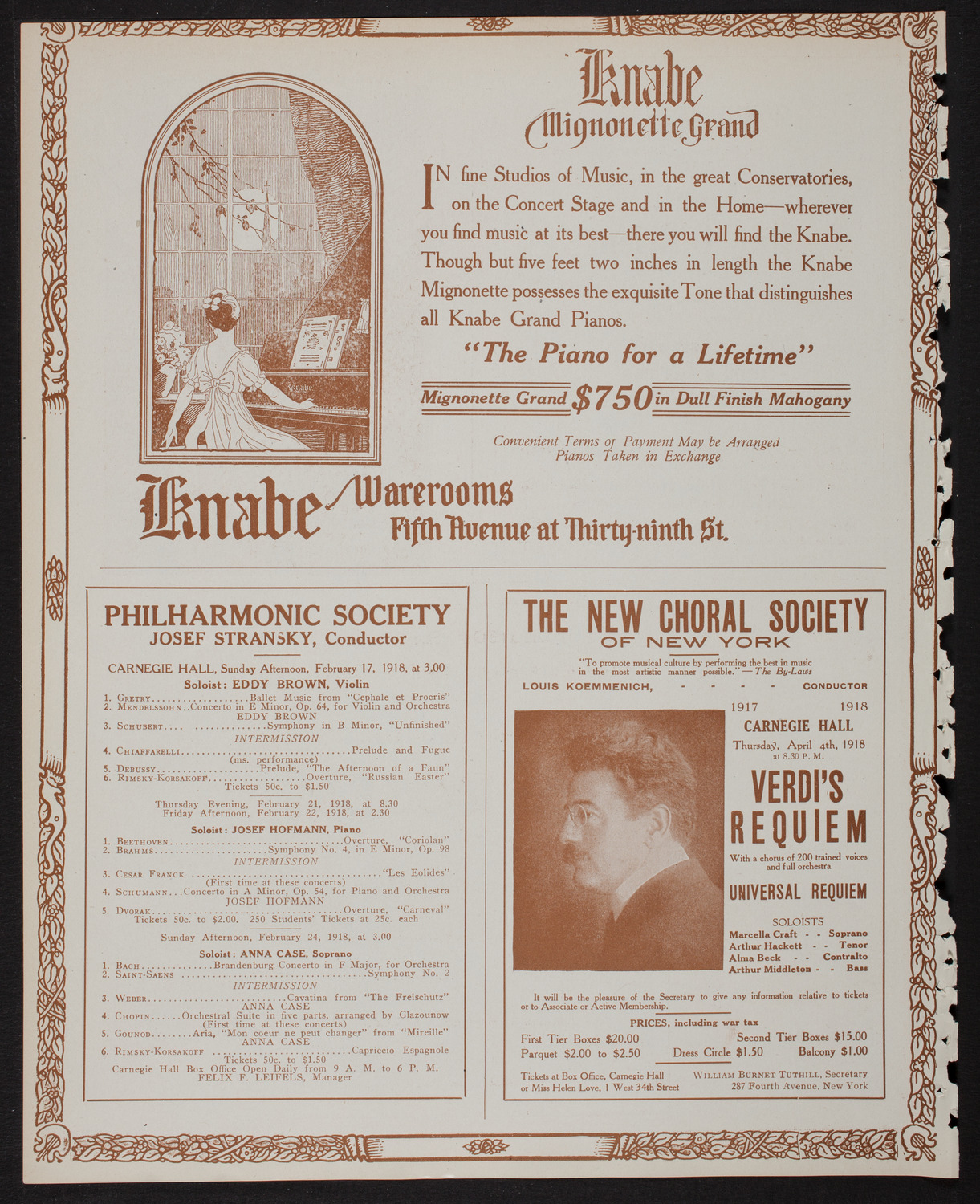 Paulist Choristers, February 13, 1918, program page 12