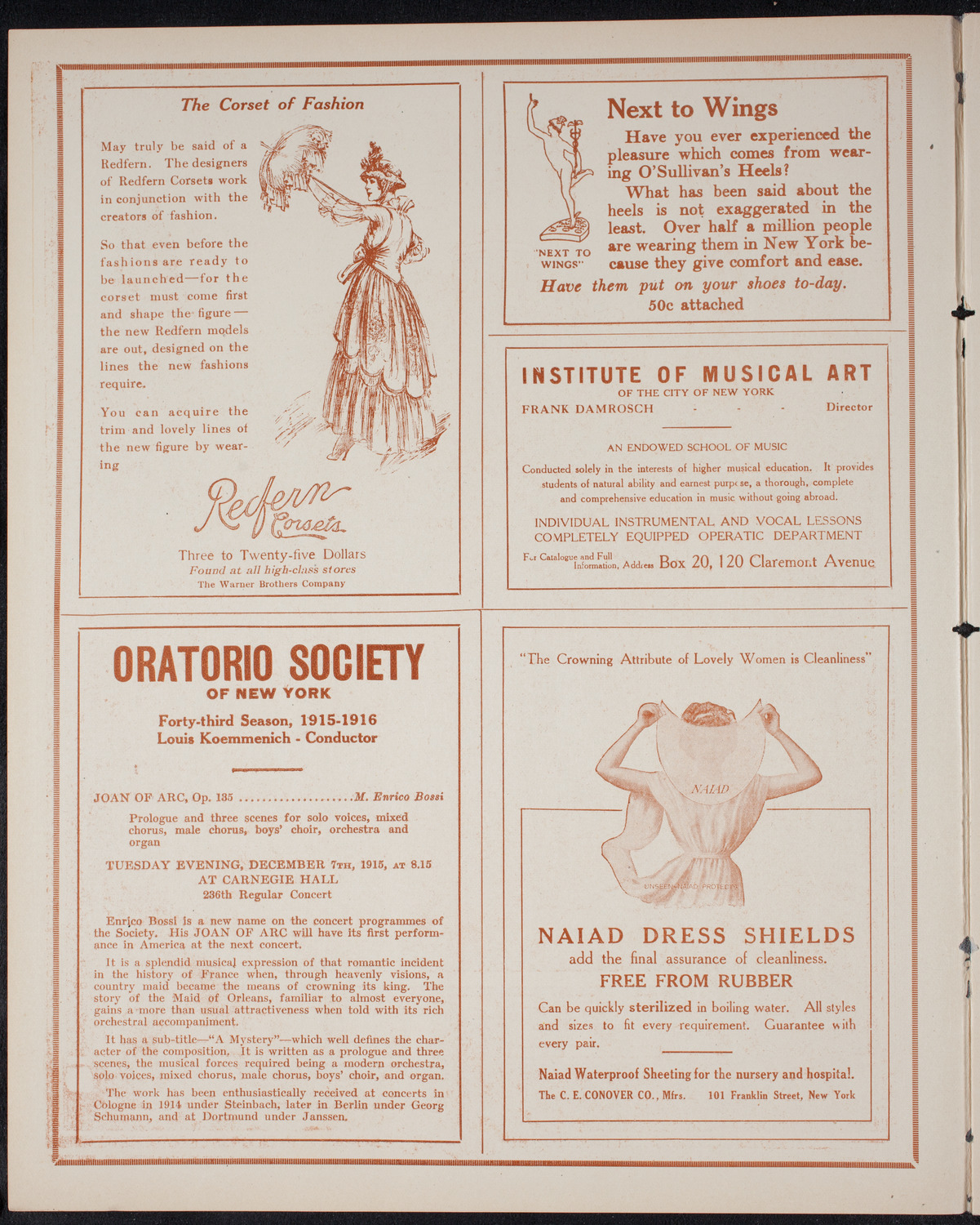 Catholic Oratorio Society, March 26, 1915, program page 2