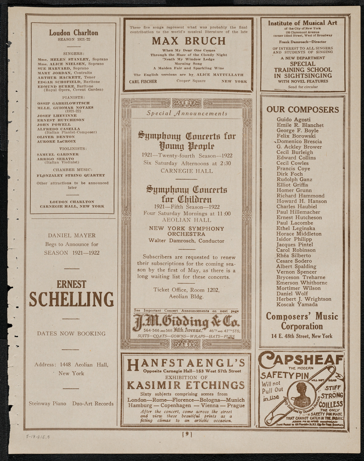 Pupils of Christine Dobbins, May 18, 1921, program page 9