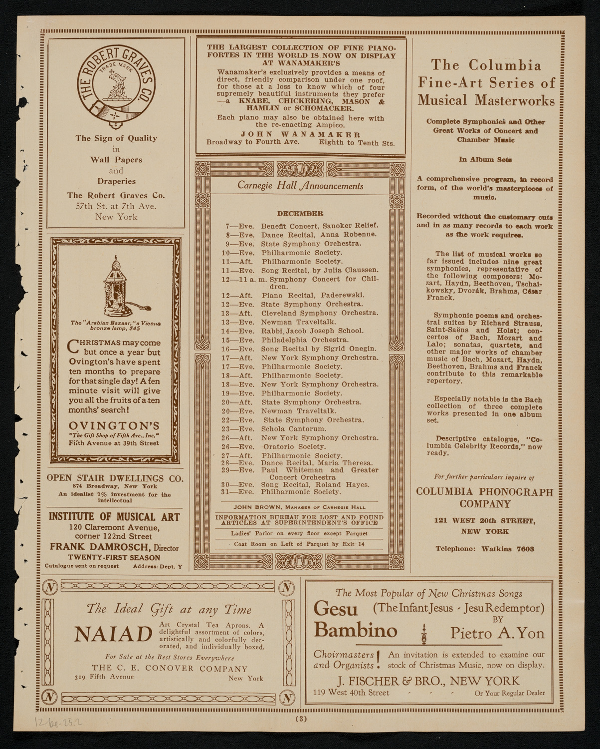 Newman Traveltalks: Paris and Northern France, December 6, 1925, program page 3