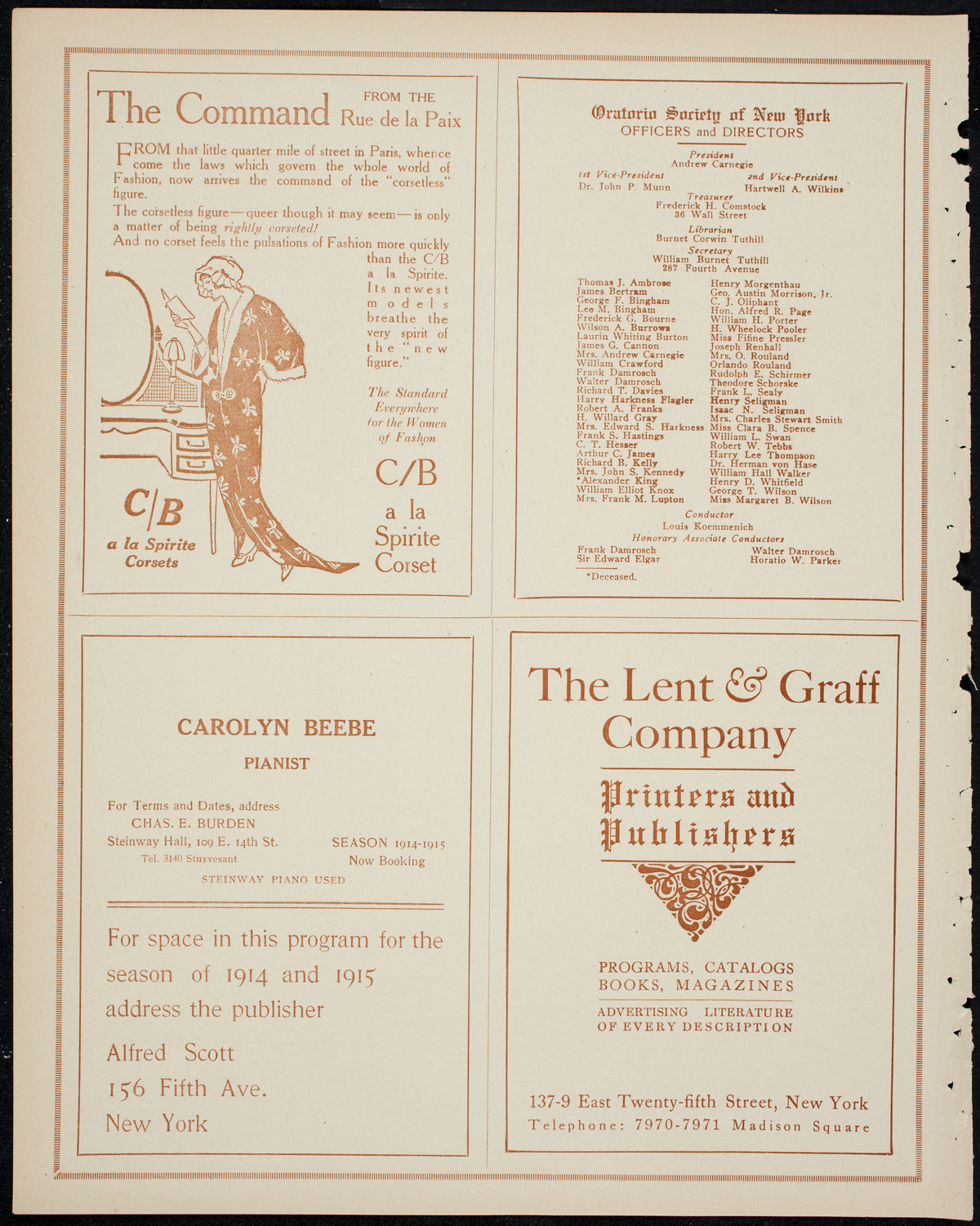 The Ellery Band, May 1, 1914, program page 8