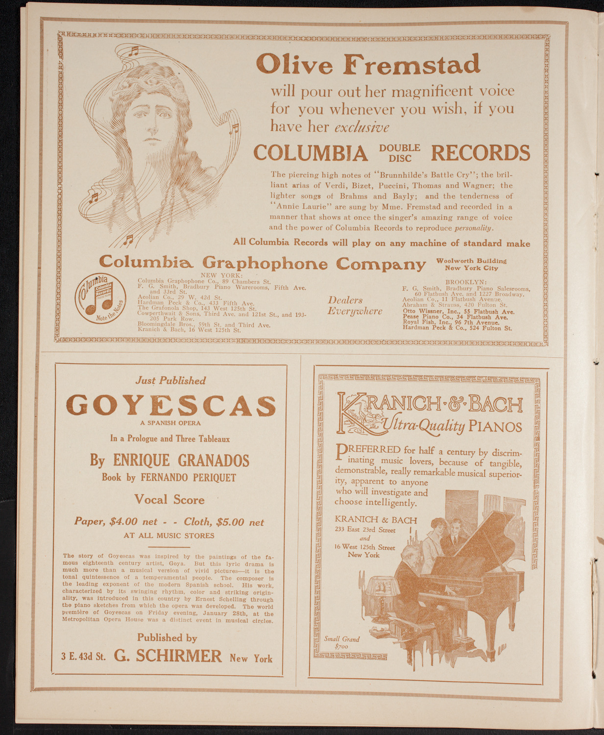 John McCormack, Tenor, February 13, 1916, program page 6