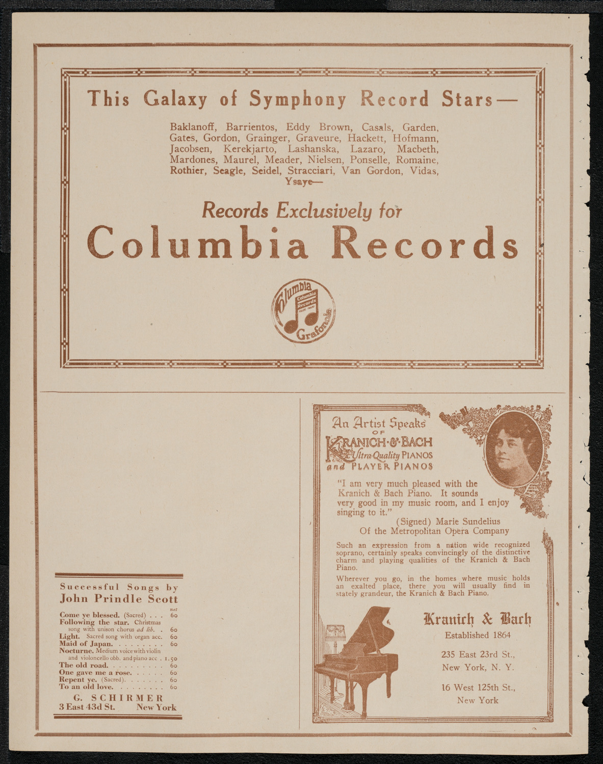 New York Philharmonic, March 5, 1921, program page 6