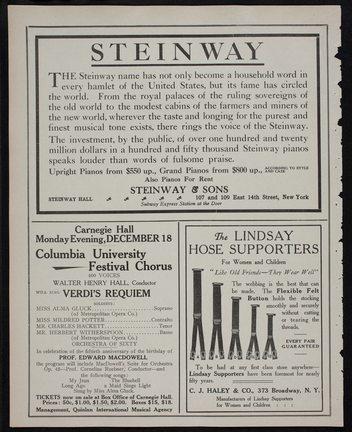 Symphony Concert for Young People, December 16, 1911, program page 4