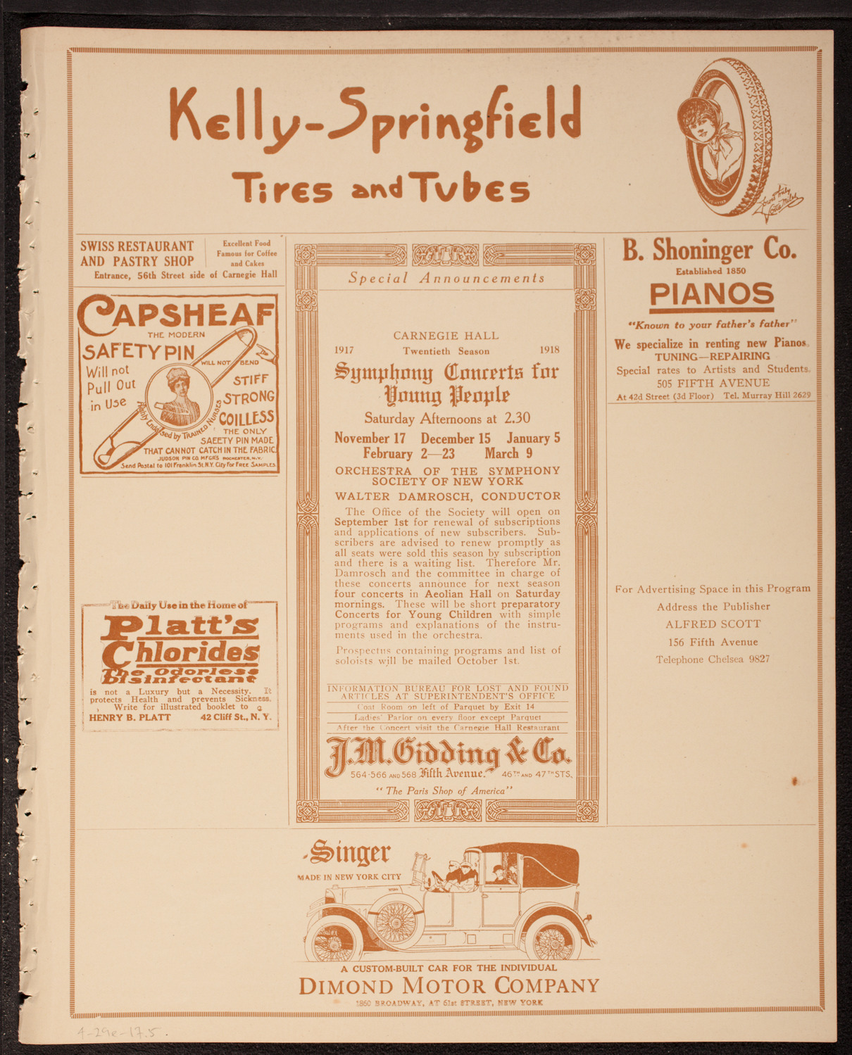 Lecture by Sir Ernest Shackleton, April 29, 1917, program page 9