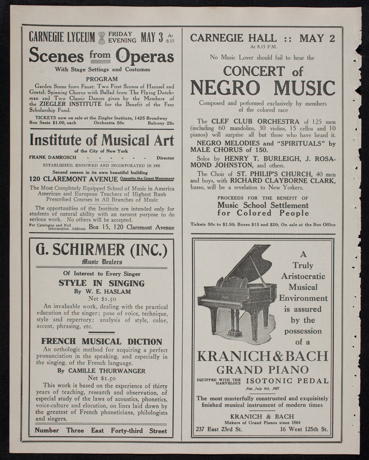 Olive Fremstad, Mezzo-Soprano, April 30, 1912, program page 6