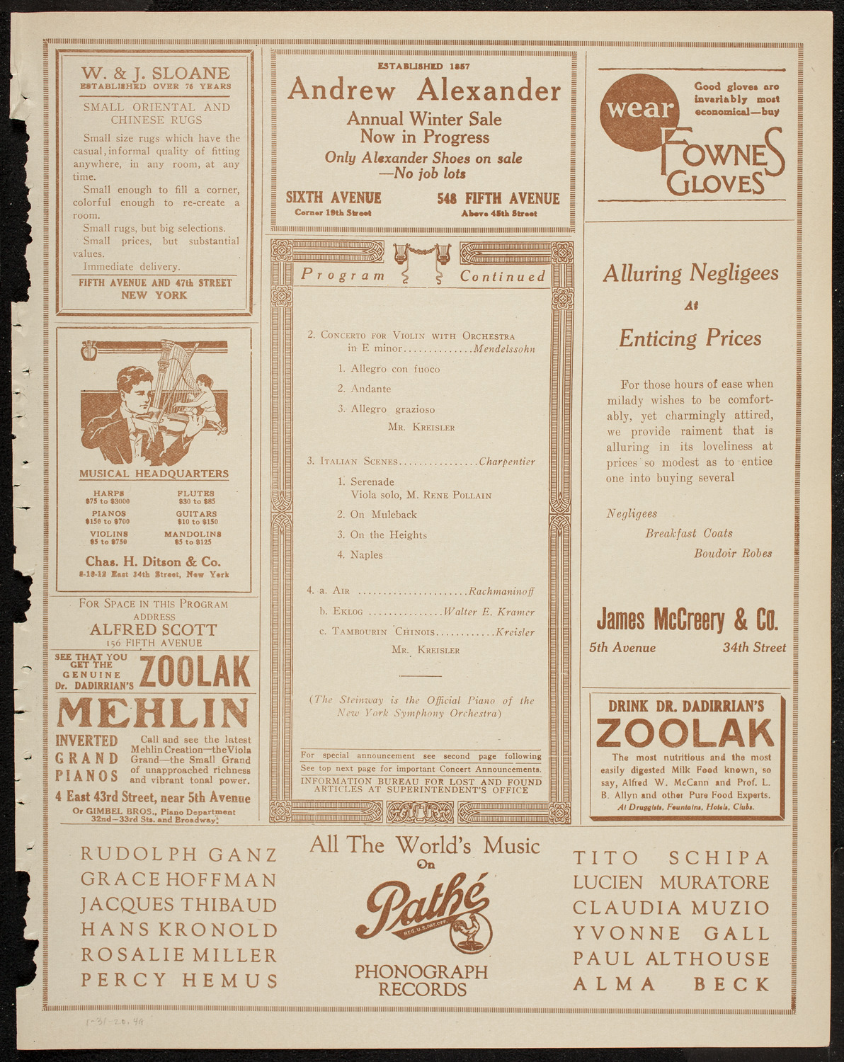 Symphony Concert for Young People, January 31, 1920, program page 7