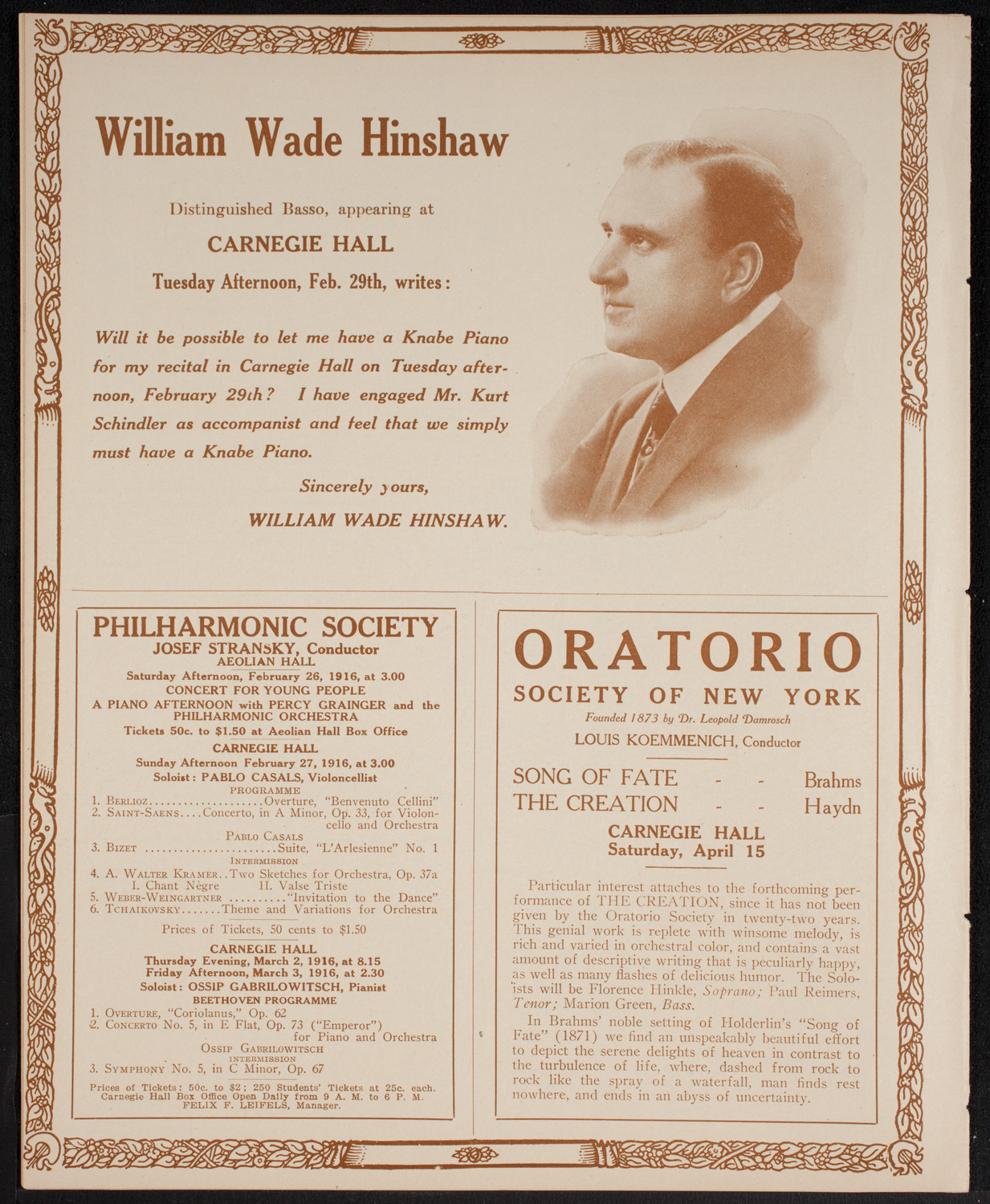 Symphony Concert for Young People, February 26, 1916, program page 12
