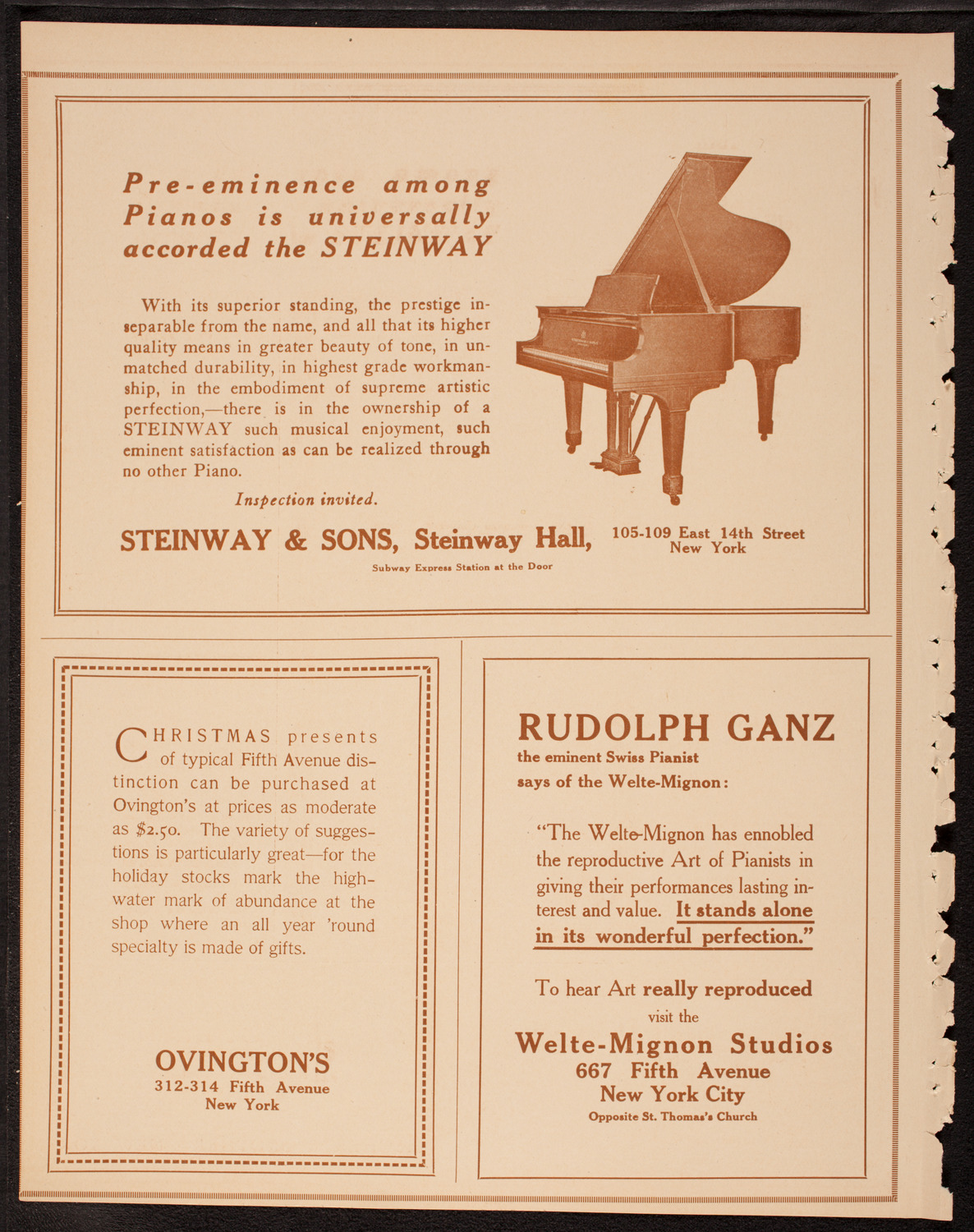 Lecture by Freeman D. Bewley, December 11, 1917, program page 4