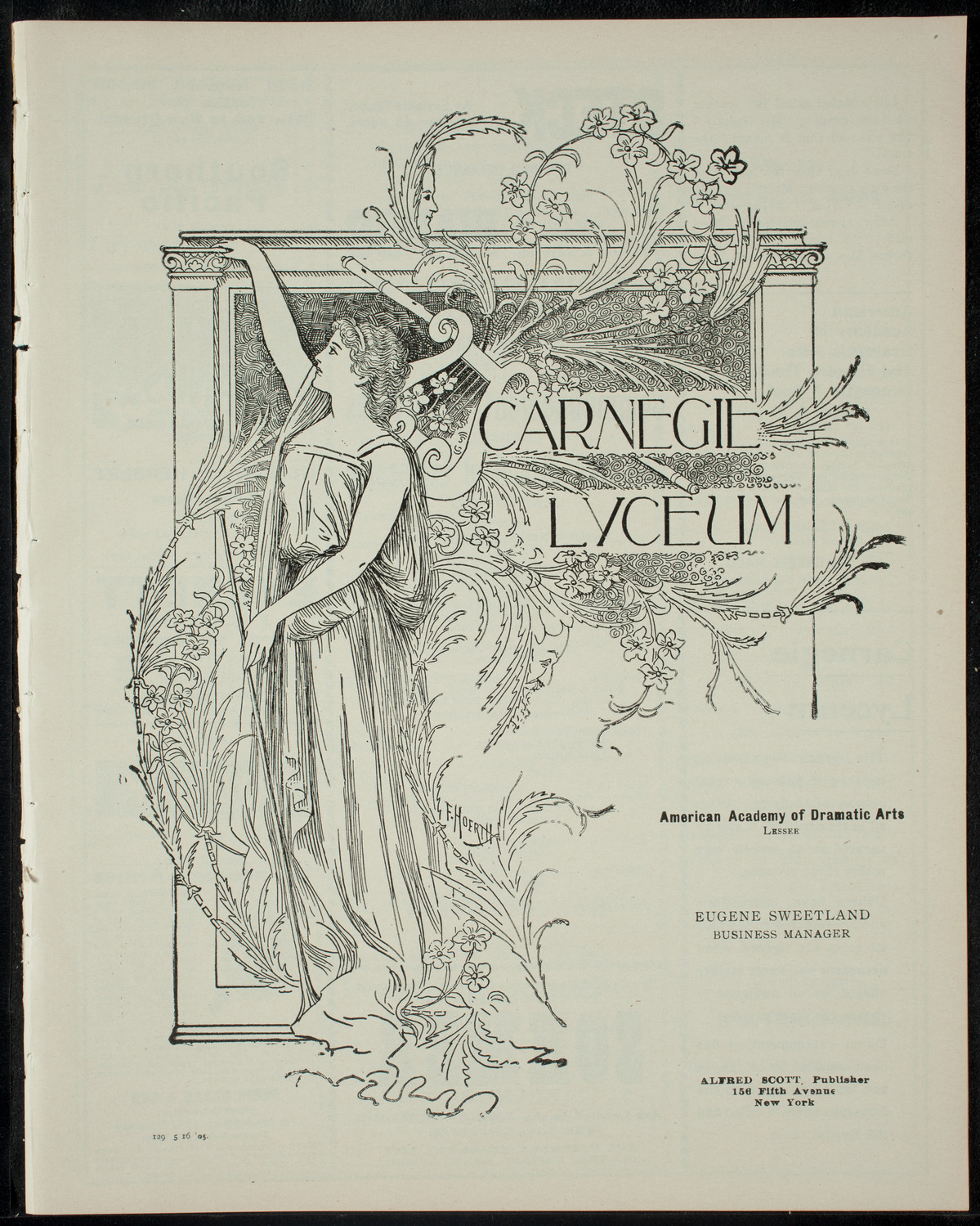 Commencement Exercises of the New York School of Expression, May 16, 1905, program page 1